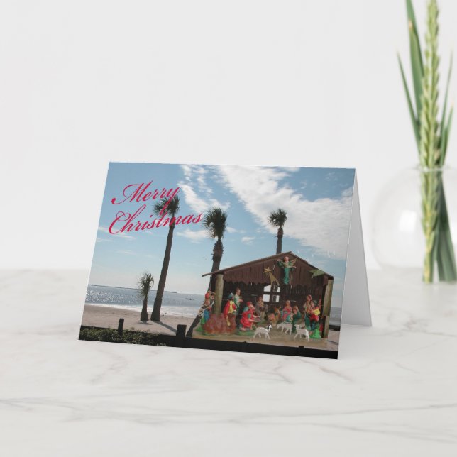 Cartes Pour Fêtes Annuelles Scène biblique de Noël (Devant)