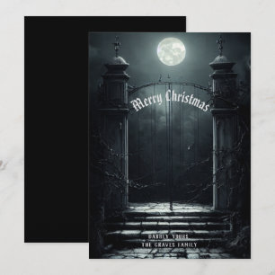 Cartes Pour Fêtes Annuelles Scène de cimetière gothique Joyeux Noël