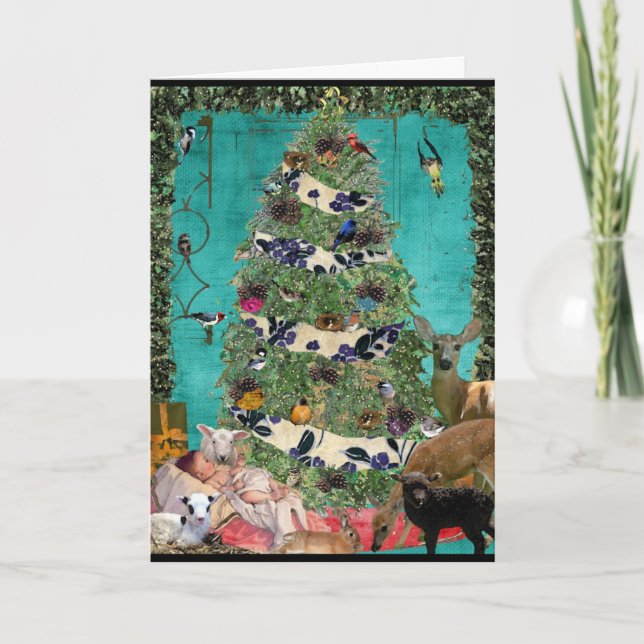 Cartes Pour Fêtes Annuelles Scène de fête de nativité (Devant)