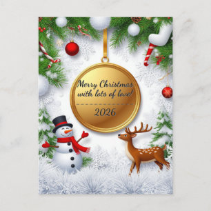 Cartes Pour Fêtes Annuelles Scène de fêtes de Noël