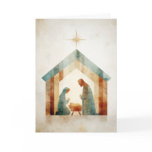 Scène de la crèche moderne