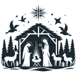 Cartes Pour Fêtes Annuelles Scène de la Nativité