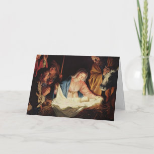 Cartes Pour Fêtes Annuelles Scène de la Nativité