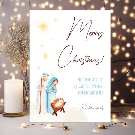 Cartes Pour Fêtes Annuelles Scène de Nativité moderne avec Bébé mignon Jésus