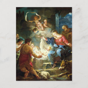 Cartes Pour Fêtes Annuelles Scène de Nativité pour Noël - Pierre