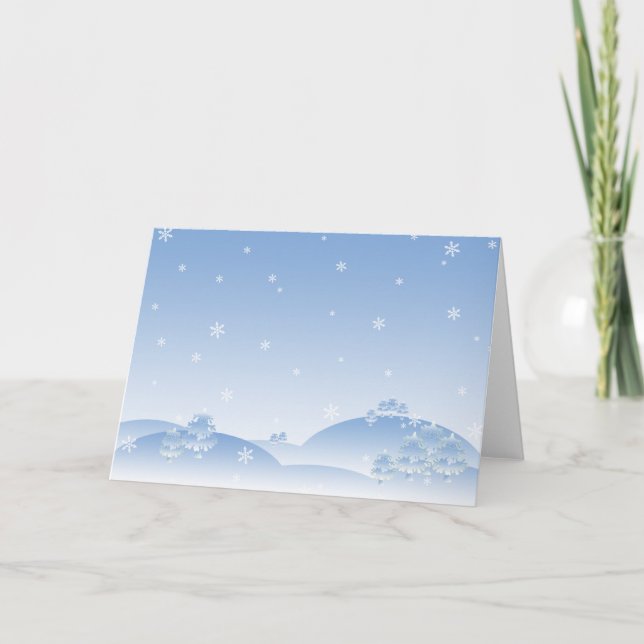 Cartes Pour Fêtes Annuelles Scène de neige (Devant)