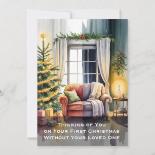 Cartes Pour Fêtes Annuelles Scène de Noël sincère avec contraste hivernal