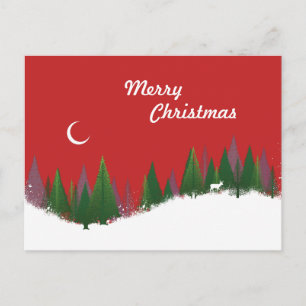 Cartes Pour Fêtes Annuelles Scène de Noël Woods