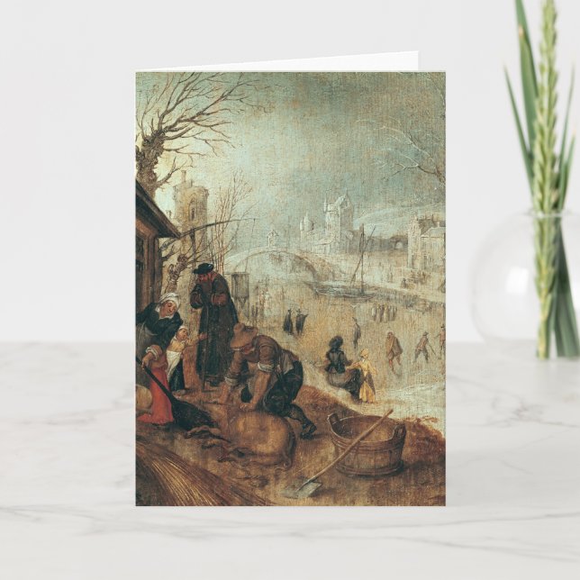 Cartes Pour Fêtes Annuelles Scène d'hiver (Devant)
