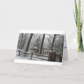 Cartes Pour Fêtes Annuelles Scène d'hiver du pays