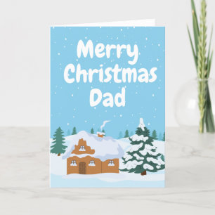 Cartes Pour Fêtes Annuelles Scène d'hiver - Joyeux Noël papa