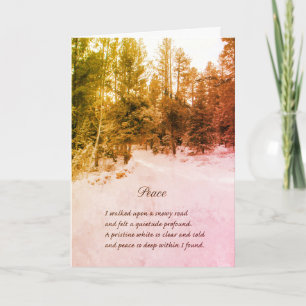 Cartes Pour Fêtes Annuelles Scène d'hiver Snowy Road Trees Noël