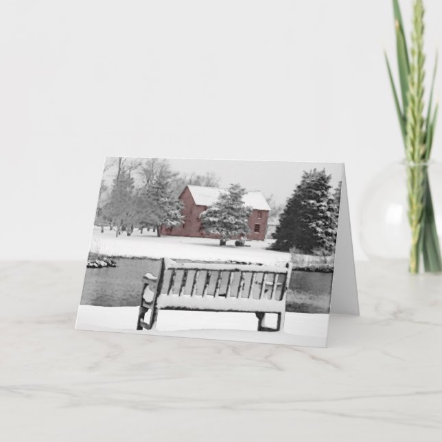 Cartes Pour Fêtes Annuelles Scène est d'hiver de forgeron de Hampton (Devant)