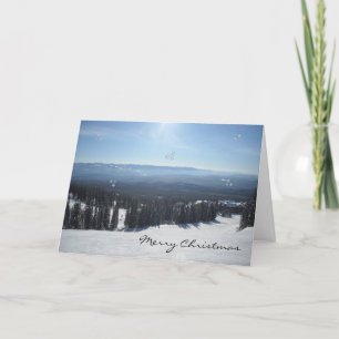 Cartes Pour Fêtes Annuelles Scène hivernale avec arbres couverts de neige