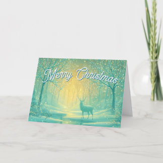Cartes Pour Fêtes Annuelles Scène hivernale de fantasy magique Joyeux Noël