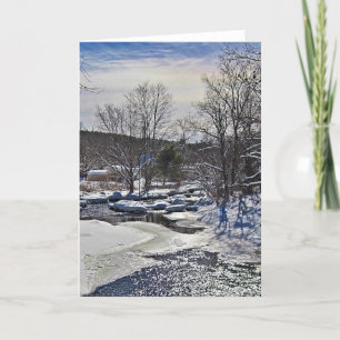 Cartes Pour Fêtes Annuelles Scène hivernale de Otter Brook
