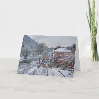 Cartes Pour Fêtes Annuelles Scène hivernale de rue