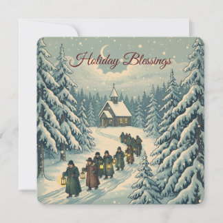 Cartes Pour Fêtes Annuelles Scène hivernale finlandaise vintage