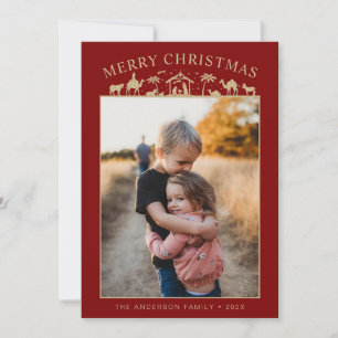 Cartes Pour Fêtes Annuelles Scène Nativité Bébé Jésus Christ