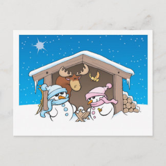 Cartes Pour Fêtes Annuelles Scène stable de Noël