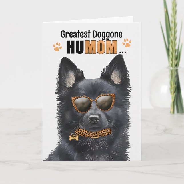 Cartes Pour Fêtes Annuelles Schipperke Chien Best HuMOM Jour des Mères (Devant)