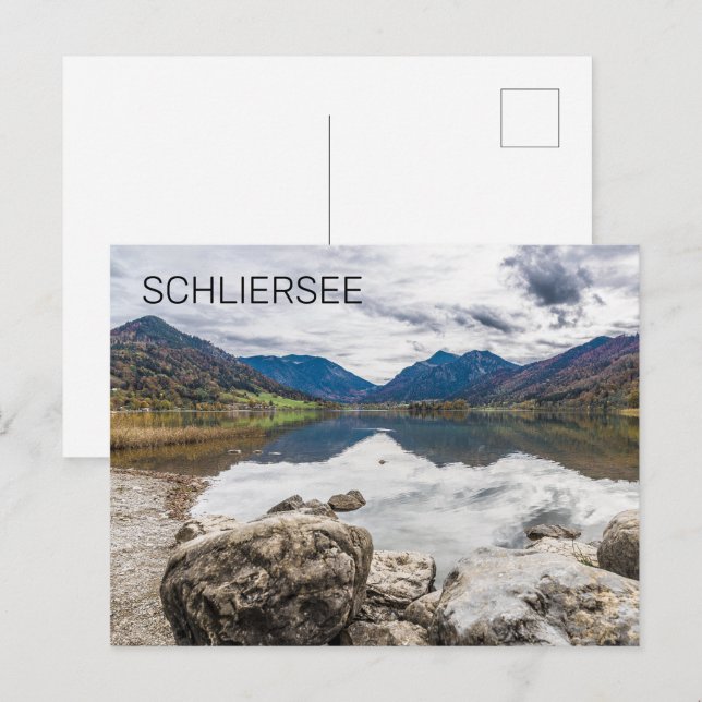 Cartes Pour Fêtes Annuelles Schliersee Bavière Lac Allemagne Panorama Souvenir (Devant / Derrière)