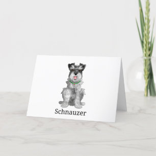 Cartes Pour Fêtes Annuelles Schnauzer Chien l