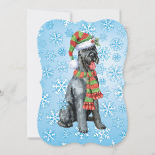 Cartes Pour Fêtes Annuelles Schnauzer géant de Noël