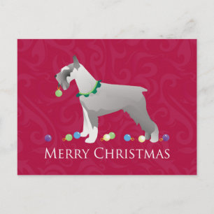 Cartes Pour Fêtes Annuelles Schnauzer Joyeux Noël Design