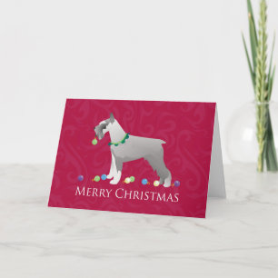 Cartes Pour Fêtes Annuelles Schnauzer Joyeux Noël Design