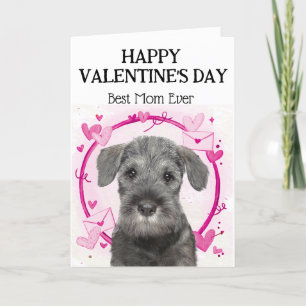 Cartes Pour Fêtes Annuelles Schnauzer Meilleure Maman Saint-Valentin personnal