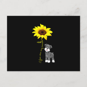 Cartes Pour Fêtes Annuelles Schnauzer sont mon Sunshine Sunflower Schnauzer Ma