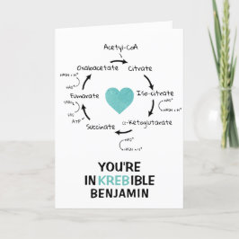 Cartes Pour Fêtes Annuelles Science Valentine Kreb's Cycle Biologie Coeur