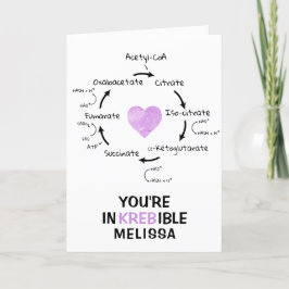 Cartes Pour Fêtes Annuelles Science Valentine Kreb's Cycle Biologie Coeur Nerd