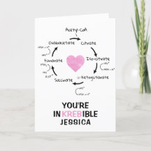 Science Valentine Kreb's Cycle Biologie Geek cardi