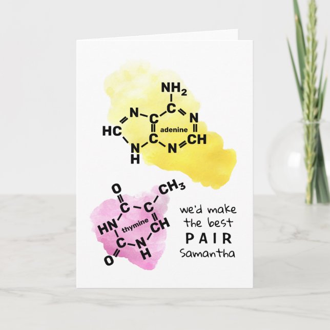 Cartes Pour Fêtes Annuelles Science Valentine Nous ferions le meilleur nom d'A (Devant)