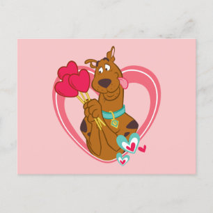 Cartes Pour Fêtes Annuelles Scooby-Doo Holding Heart Lolipops