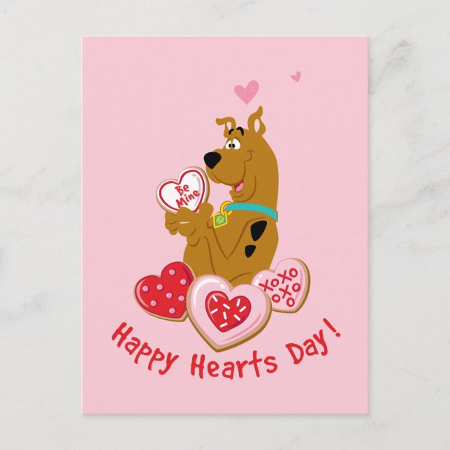 Cartes Pour Fêtes Annuelles Scooby-Doo - Joyeuse Journée des Coeurs (Devant)