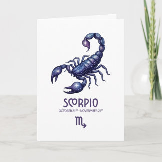 Cartes Pour Fêtes Annuelles Scorpio Birthday Card