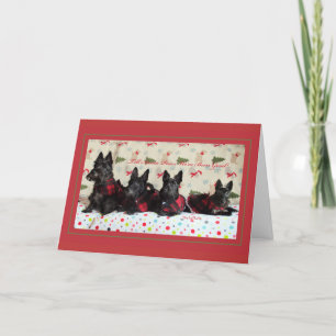 Cartes Pour Fêtes Annuelles Scottie Christmas Crew