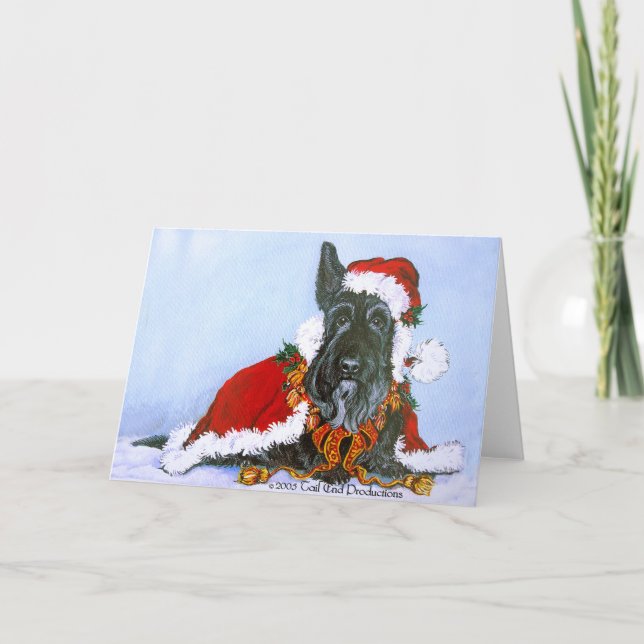 Cartes Pour Fêtes Annuelles Scottie Claus (Devant)