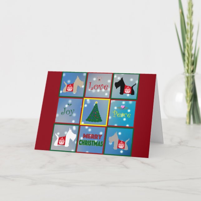 Cartes Pour Fêtes Annuelles Scottie Joyry Christmas (Devant)