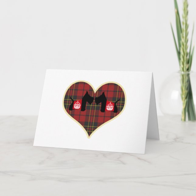 Cartes Pour Fêtes Annuelles Scottie No. couronne 8 royale (Devant)