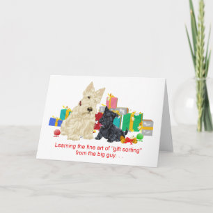 Cartes Pour Fêtes Annuelles Scottie roux et vacances de Noël