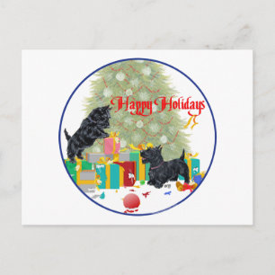 Cartes Pour Fêtes Annuelles Scotties Trier les cadeaux de Noël