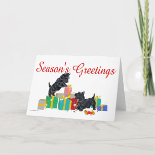 Cartes Pour Fêtes Annuelles Scotties Trier les cadeaux de Noël