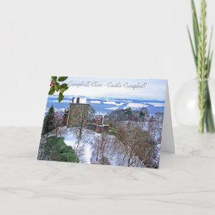 Cartes Pour Fêtes Annuelles Scottish Castle Campbell & Clan Christmas Card