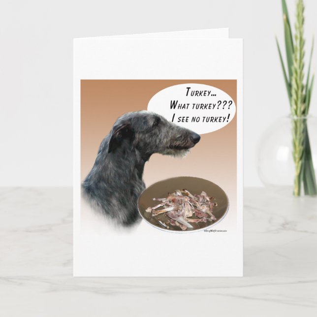 Cartes Pour Fêtes Annuelles Scottish Deerhound Turquie (Devant)