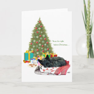Cartes Pour Fêtes Annuelles Scottish Terrier Christmas Nap