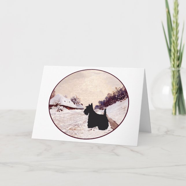 Cartes Pour Fêtes Annuelles Scottish Terrier Homeward Bound (Devant)